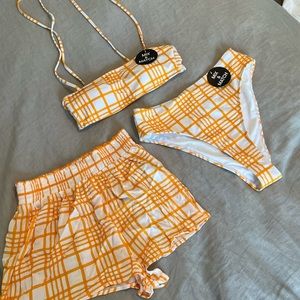 Gingham Swim Set with Shorts